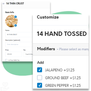 Customize Ordered Items