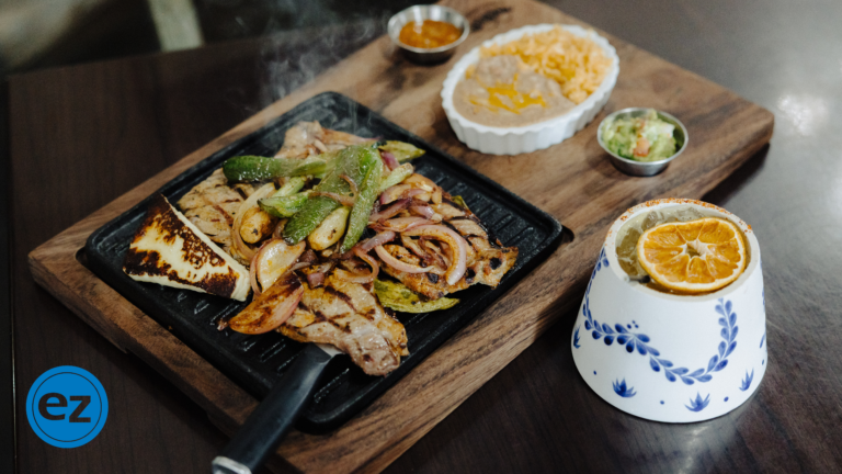 Mexican food photo with EZSoft logo